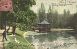 CPA Paris Buttes Chaumont le Kiosque et Lac 