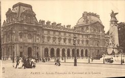 CPA Paris Arc de Triomphe du Carrousel et le Louvre 