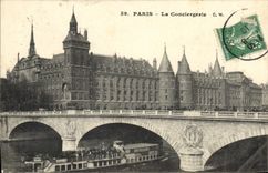 CPA Paris la Conciergerie Bateau