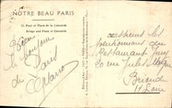 CPA Notre Beau Paris Pont et Place de la Concorde