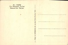 CPA Paris Parc Montsouris le Lac 