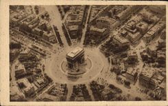 CPA Notre Beau Paris la Place de l'etoile prise en avion 