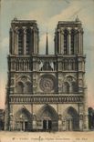 CPA Paris Facade de l'eglise Notre Dame 