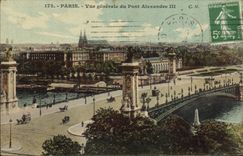CPA Paris Vue generale du Pont Alexandre III 