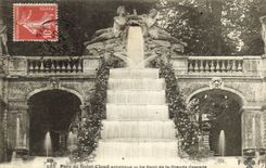 CPA Parc de Saint Cloud artistique Le Haut de la Grande Cascade 