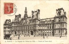 CPA Paris La Facade de l'Hotel de Ville 