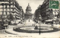 CPA Paris La Rue Soufflot et le Pantheon 