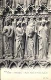 CPA Paris Notre Dame Facade Statues du Portail de gauche 