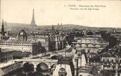 CPA Paris Panorama des Huit Ponts 