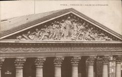 CPA Paris Fronton de l'Eglise de la Madeleine 