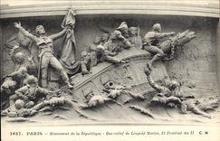 CPA Paris Monument de la Republique Bas relief de Leopold Morice 