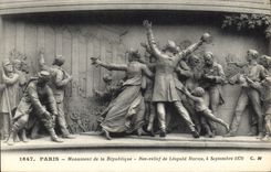 CPA Paris Monument de la Republique Bas relief de Leopold Morice 