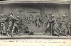 CPA Paris Monument de la Republique Bas relief de Leopold Morice 