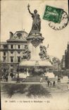 CPA Paris Statue de la Republique 