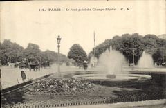 CPA Paris Le rond point des Chapms Elysees 