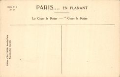 CPA Paris en flanant Le Cours la reine Tour Eiffel