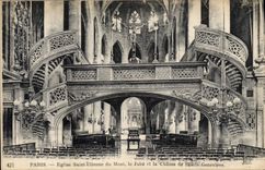 CPA Paris Eglise Saint Etienne du Mont le Jube et la Chasse de Sainte Genevieve 