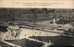 CPA Paris Panorama du Louvre Les Jardins du Carrousel 