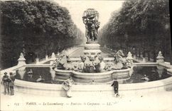 CPA Paris le Luxembourg Fontaine de Carpeaux 