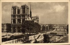 CPA Paris En Flanant Notre Dame de Paris vue generale 