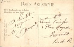 CPA Effet d'eclairage sur la Seine Tour Eiffel