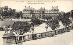 CPA Paris Le Palais et le Jardin du Luxembourg 