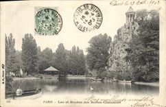 CPA Paris Lac et Rocher des Buttes Chaumont 