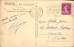 CPA Paris en Flanant Place de la Concorde l'Obelisque et la Chambre des Deputes