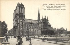 CPA Paris Notre Dame vue prise du Pont au Double 