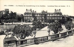 CPA Paris le Palais du Luxembourg et les Invalides 