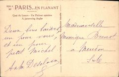 CPA Paris en Flanant Quai du Louvre un Pecheur opiniatre