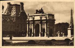 CPA Paris en Flanant Place du Carrousel 