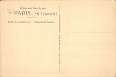 CPA Paris en Flanant Jardin du Luxembourg 