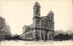 CPA Paris Eglise Saint Francois Xavier Facade 