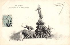 CPA Paris Triomphe de la Republique Lion