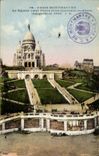 CPA Paris Montmartre Le Square Saint Pierre et les nouveaux escaliers inaugures en 1930