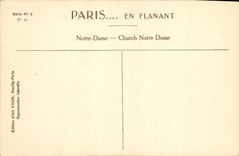 CPA Paris en flanant Notre Dame 