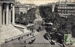CPA Paris Les Boulevards vus de la Madeleine 