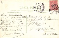 CPA Paris L'Avenue des Champs Elysees et l'Arc de Triomphe 