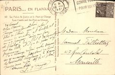 CPA Paris en flanant Le Palais de Justice et le Pont au Change 