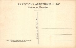 CPA Paris La Place de la Concorde et l'Obelisque de Louqsor