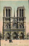 CPA Paris La Facade de Notre Dame 