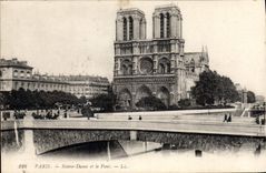 CPA Paris Notre Dame et le Pont 