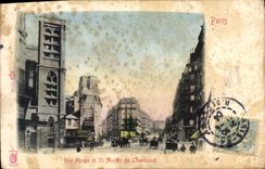 CPA Paris Rue Monge et St Nicolas de Chardonnet