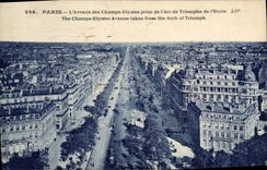 CPA Paris L'Avenue des Champs Elysees prise de l'Arc de Triomphe de l'Etoile 