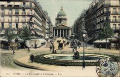 CPA Paris La Rue Soufflot et le Pantheon 