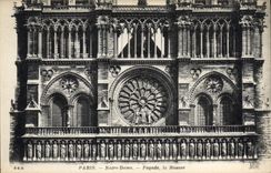 CPA Paris Notre Dame Facade la Rosace 