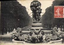 CPA Paris Jardin du Luxembourg la Fontaine Carpeaux 