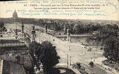 CPA Paris Panorama pris vers le Pont Alexandre III et les Invalides 