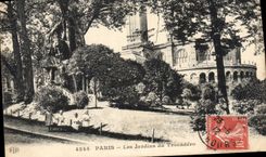 CPA Paris Les Jardins du Trocadero 